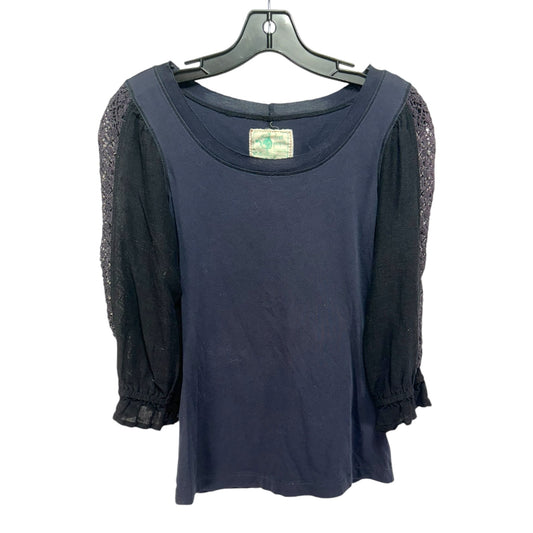 Top 3/4 Sleeve By Free People In Navy, Size: S