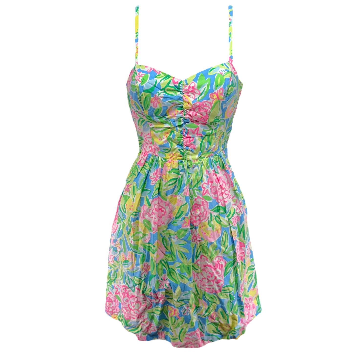 Ilana Cotton Sundress Designer By Lilly Pulitzer In Multi Grove Garden, Size: 0