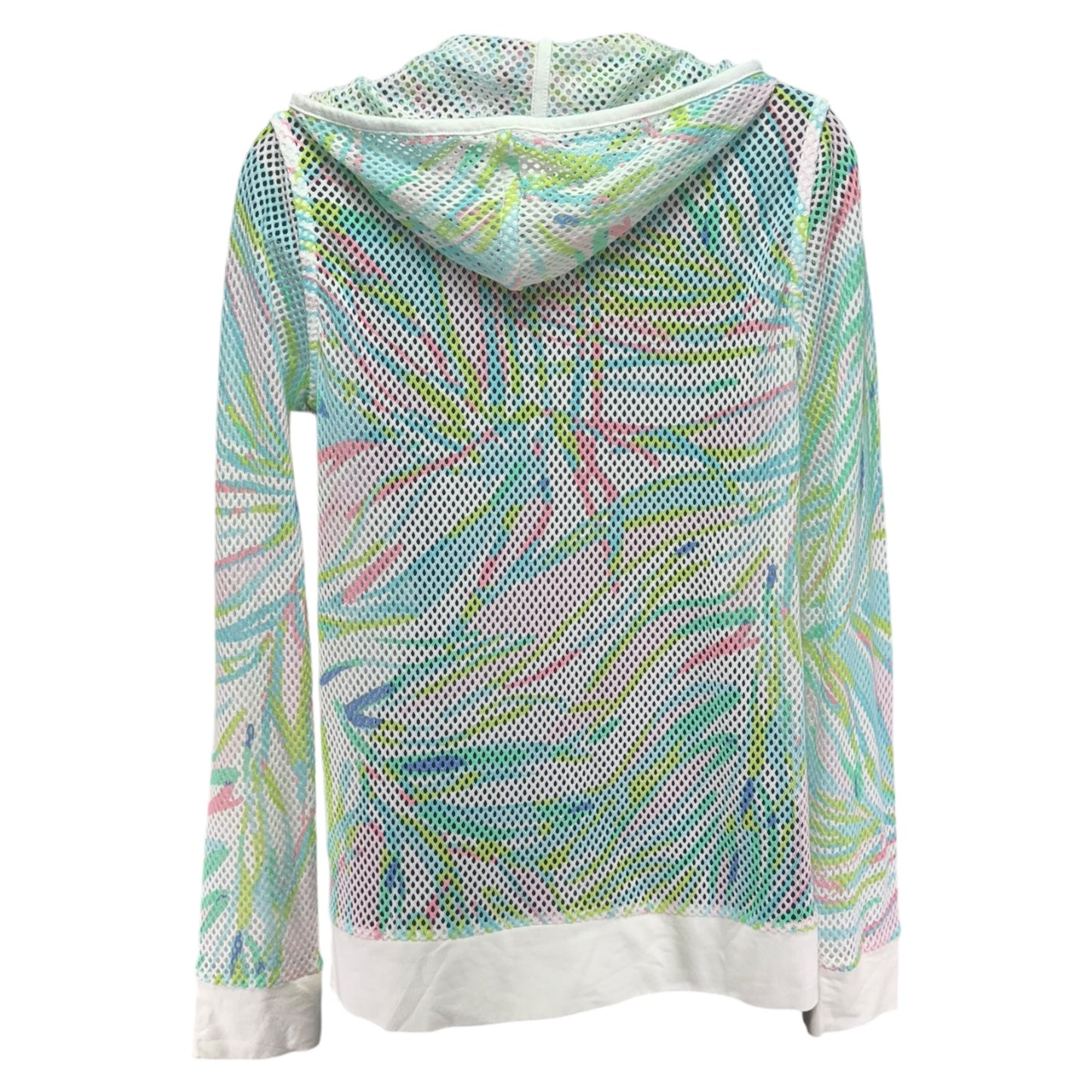 Knit Mesh Hoodie Sweatshirt Designer By Lilly Pulitzer In Multi-colored, Size: S