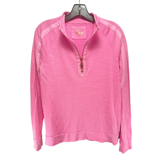 Luxletic Ashlee Half-Zip Pullover Top Designer By Lilly Pulitzer In Pink Shady, Size: XS