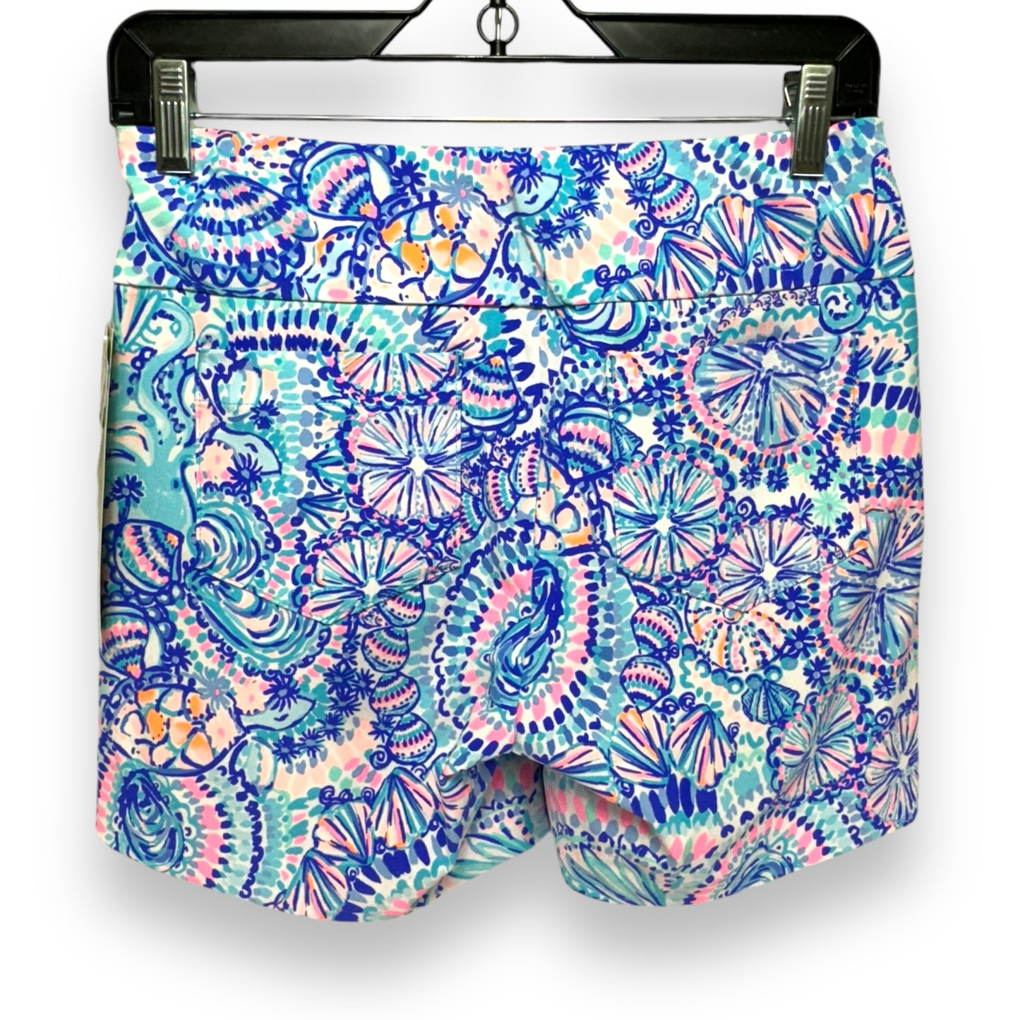 Nakia Shorts UPF 50+ Designer By Lilly Pulitzer In Blue Grotto Commotion In The Ocean, Size: 2