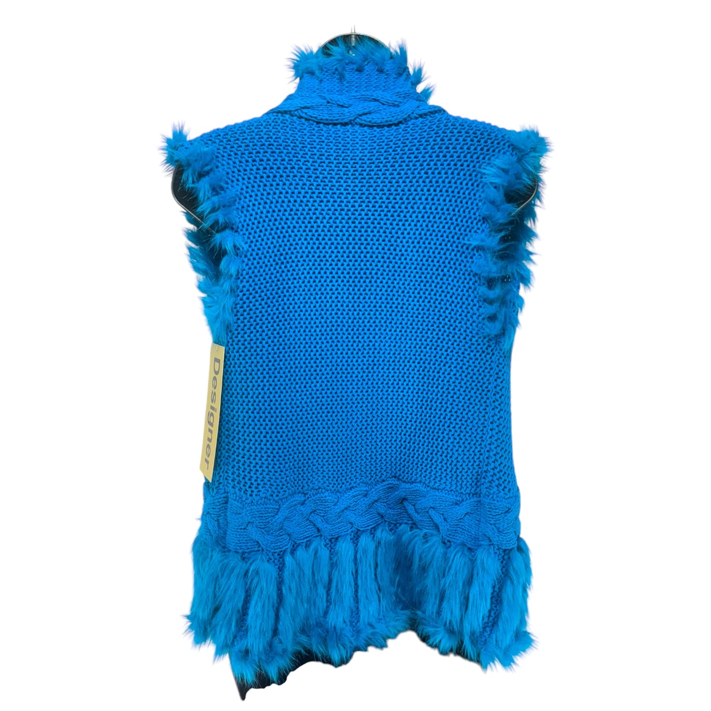 Torini Faux Fur Sweater Vest Designer By Lilly Pulitzer In Teal Bay, Size: XS