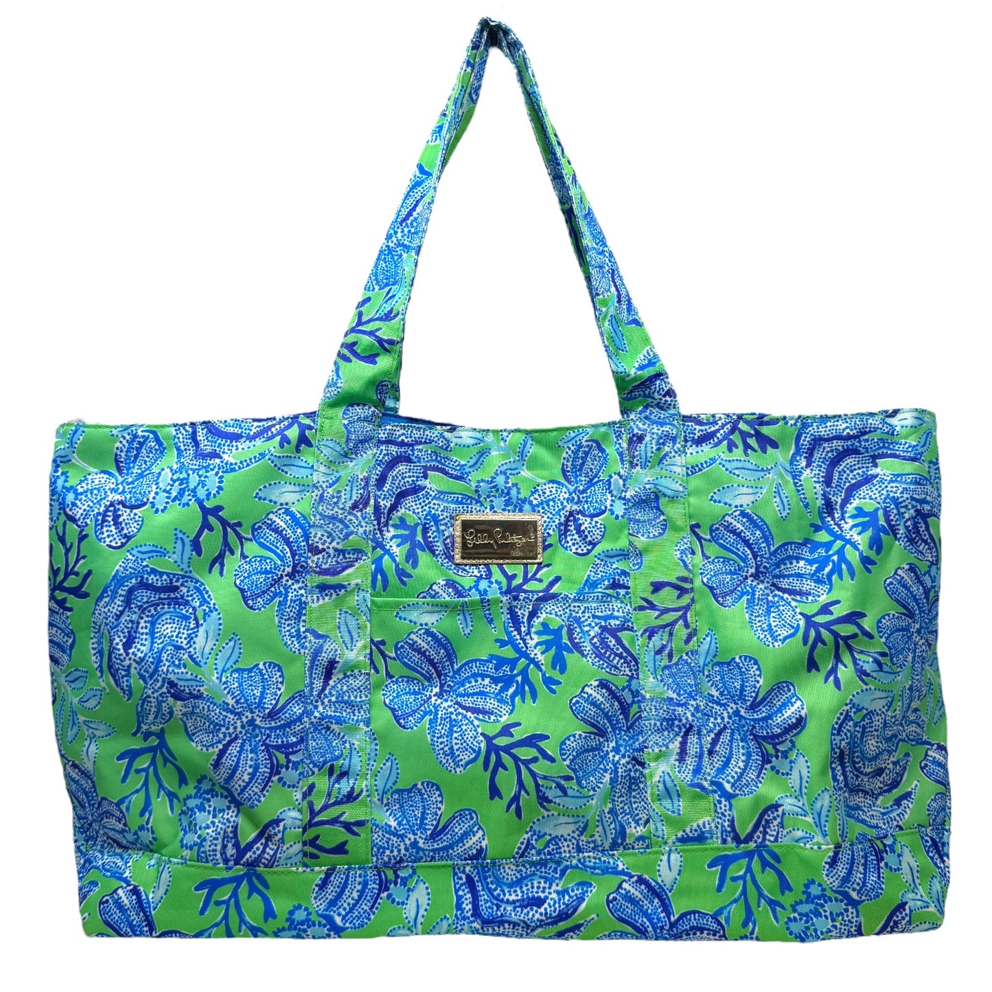 GWP Tote Designer By Lilly Pulitzer In Keepin It Reel Cabana Green, Size: Large