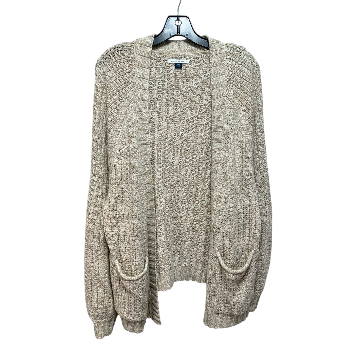 Sweater Cardigan By American Eagle In Tan, Size: M