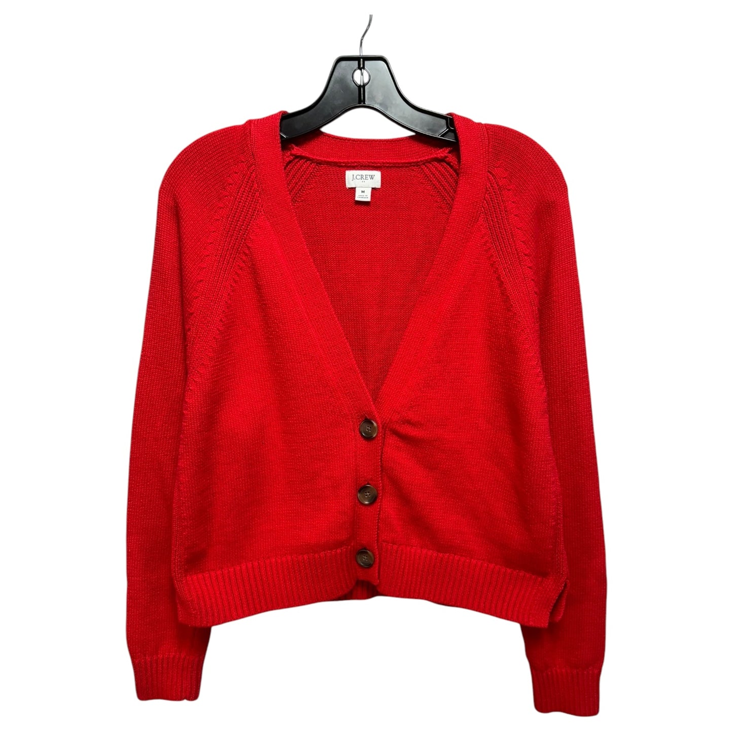 Sweater Cardigan By J. Crew In Red, Size: M