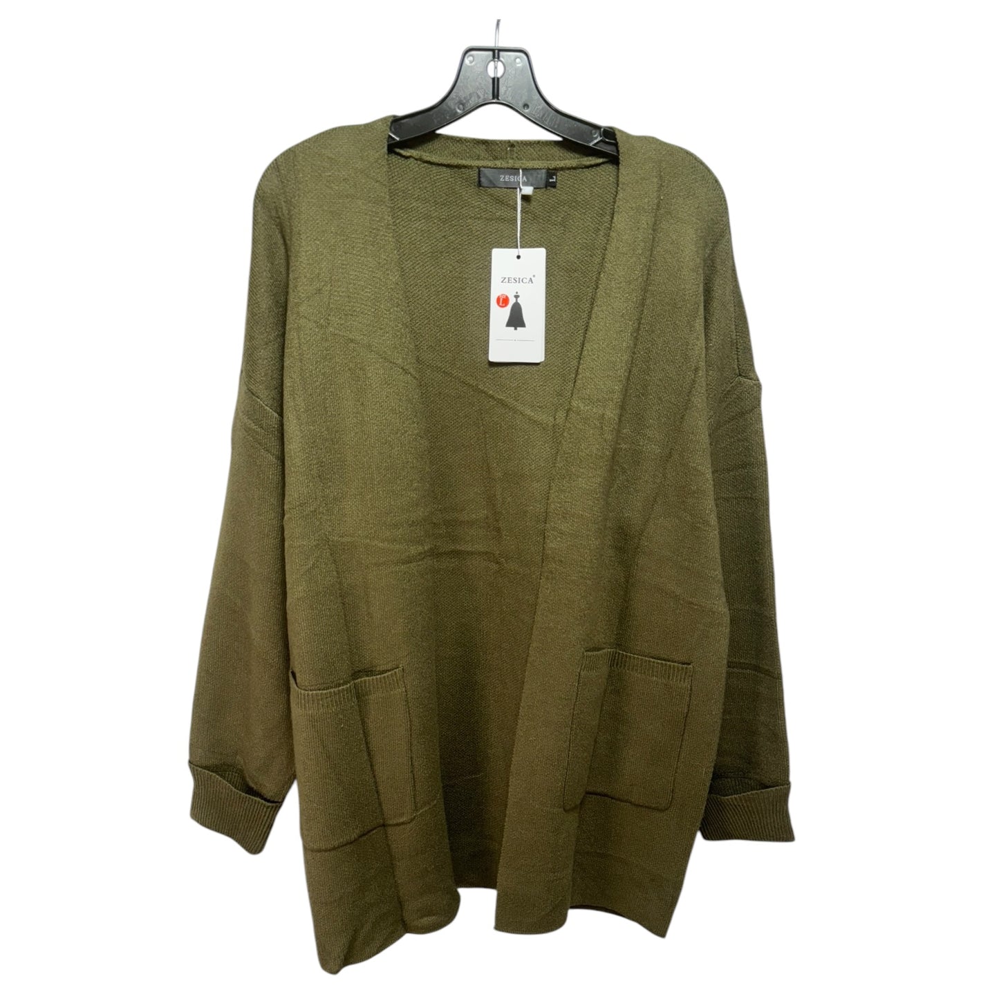 Sweater Cardigan By Zesica In Green, Size: L