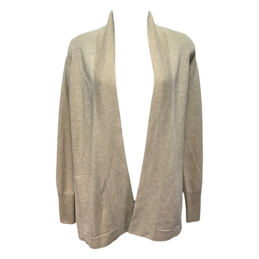 Long Open Front Cashmere Cardigan Sweater By J. Crew Collection In Tan, Size: XS