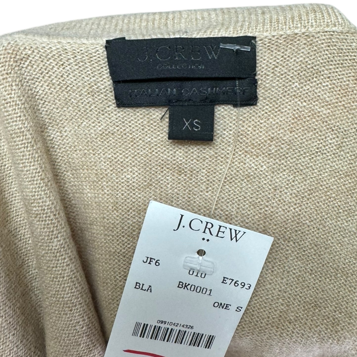 Long Open Front Cashmere Cardigan Sweater By J. Crew Collection In Tan, Size: XS