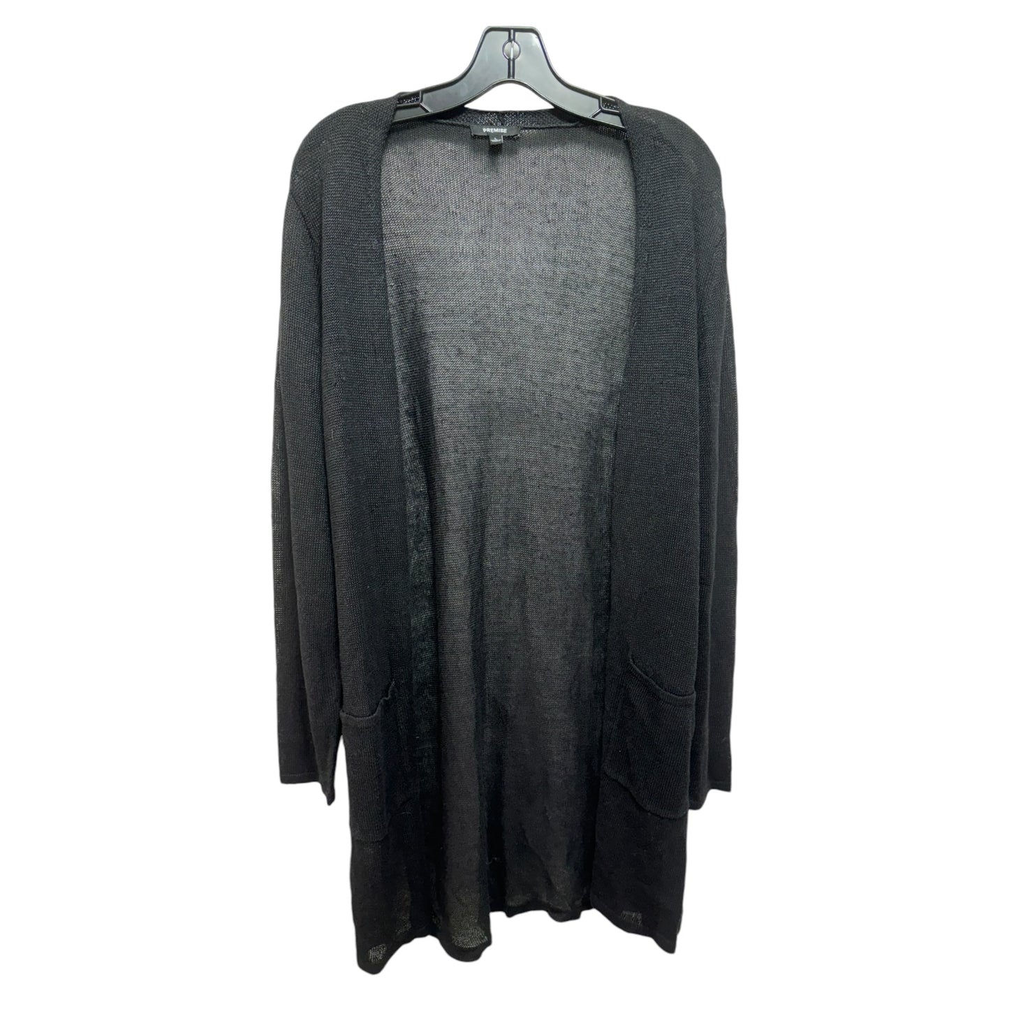 Sweater Cardigan By Premise In Black, Size: L