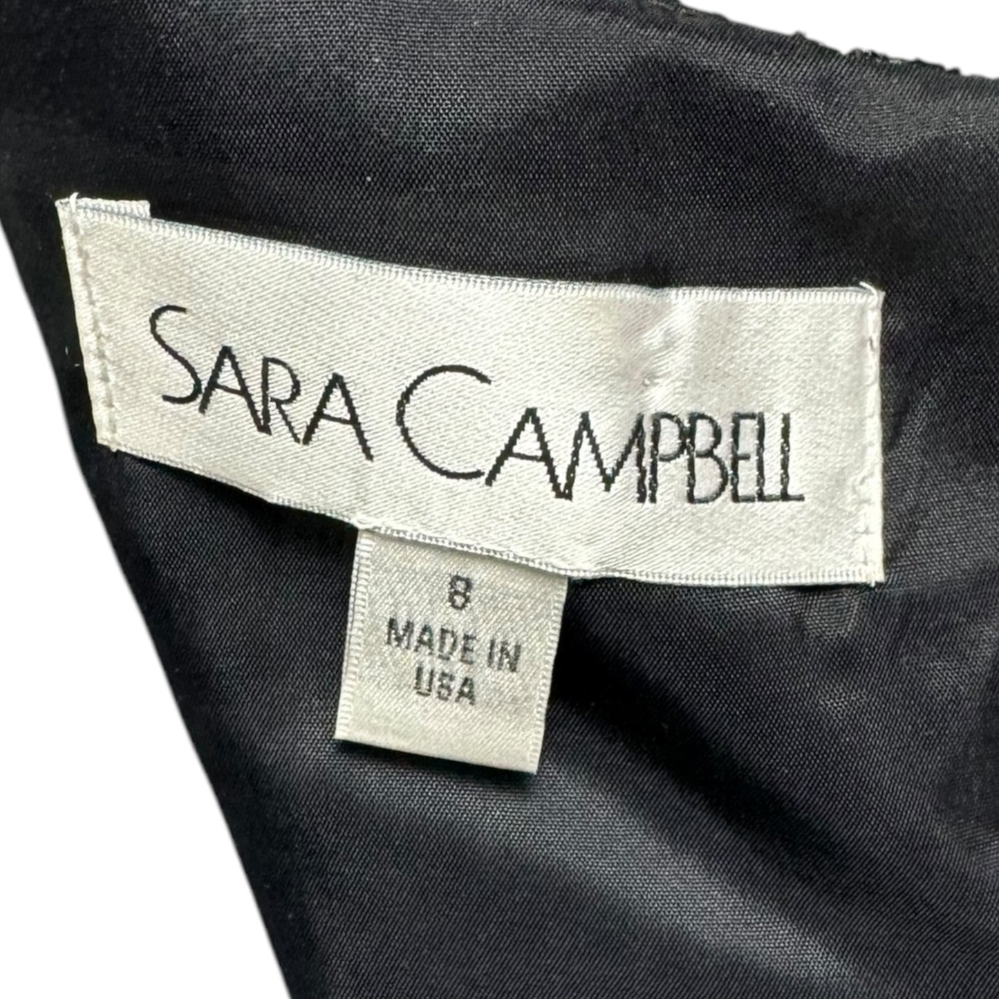 Organza Bow Dress By Sarah Campbell In Black, Size: 8