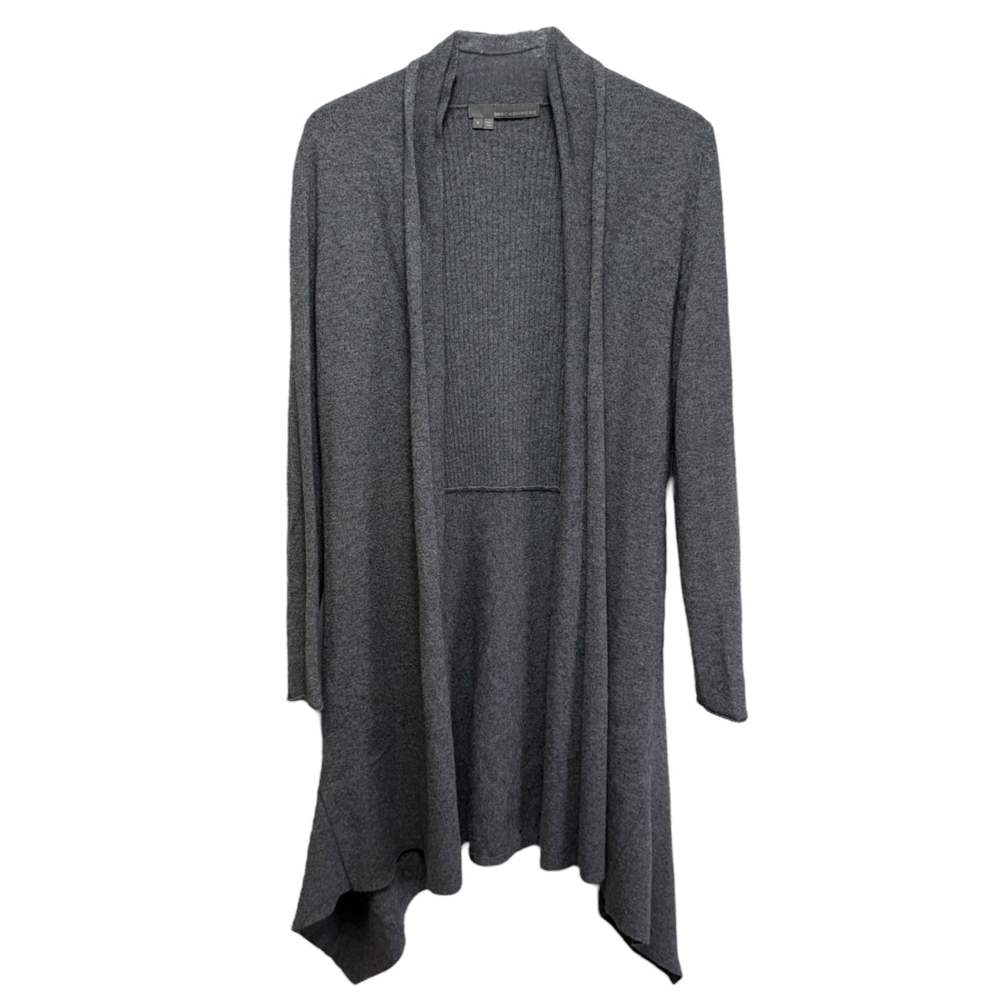 Open Front Cashmere Cardigan Sweater By 360cashmere In Grey, Size: S