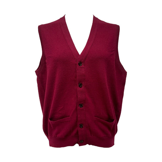 Sweater Vest Cashmere By McCulley’s In Red, Size: L