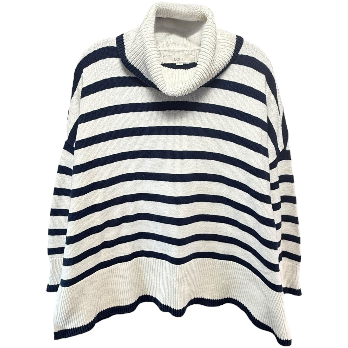 Sweater By Loft In Striped Pattern, Size: M