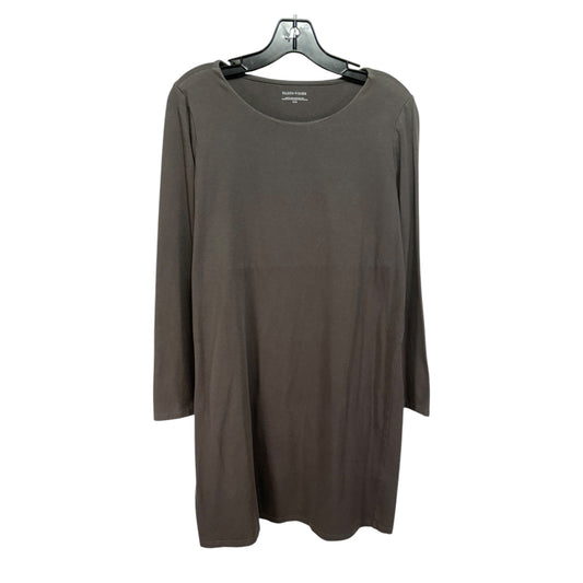 Dress Casual Midi By Eileen Fisher In Taupe, Size: M