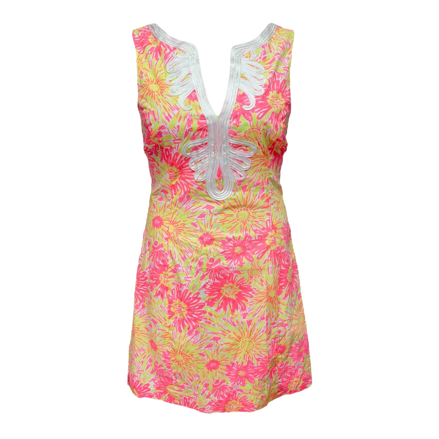 Janice Shift Dress Designer By Lilly Pulitzer In Pink & Yellow, Size: 6