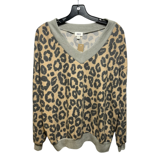 Top Long Sleeve By Bke In Animal Print, Size: Xs