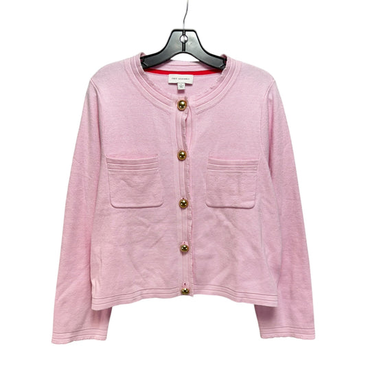 Sweater Cardigan By Free Assembly In Pink, Size: L