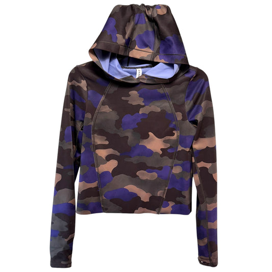 Pinnacle Camo Cropped Hoodie By Athleta In Camouflage Print, Size: Xxs