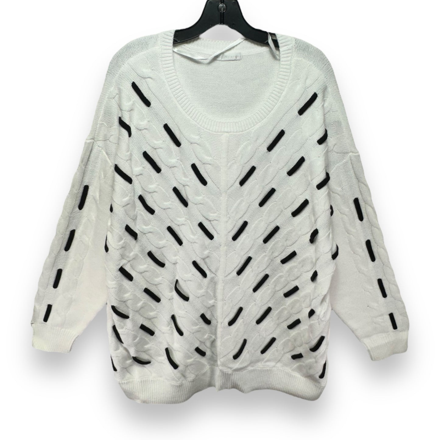 Sweater By Design History In White, Size: 1x