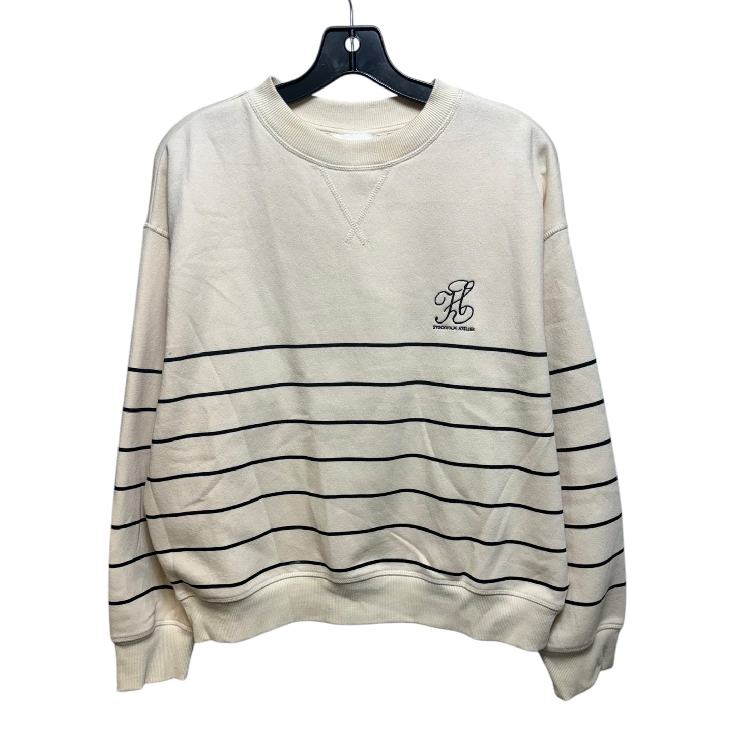 Sweatshirt Crewneck By H&m In Striped Pattern, Size: S