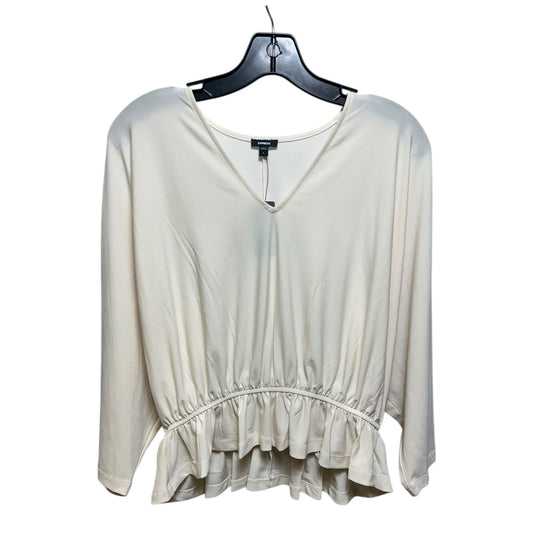 Top Long Sleeve By Express In Cream, Size: S