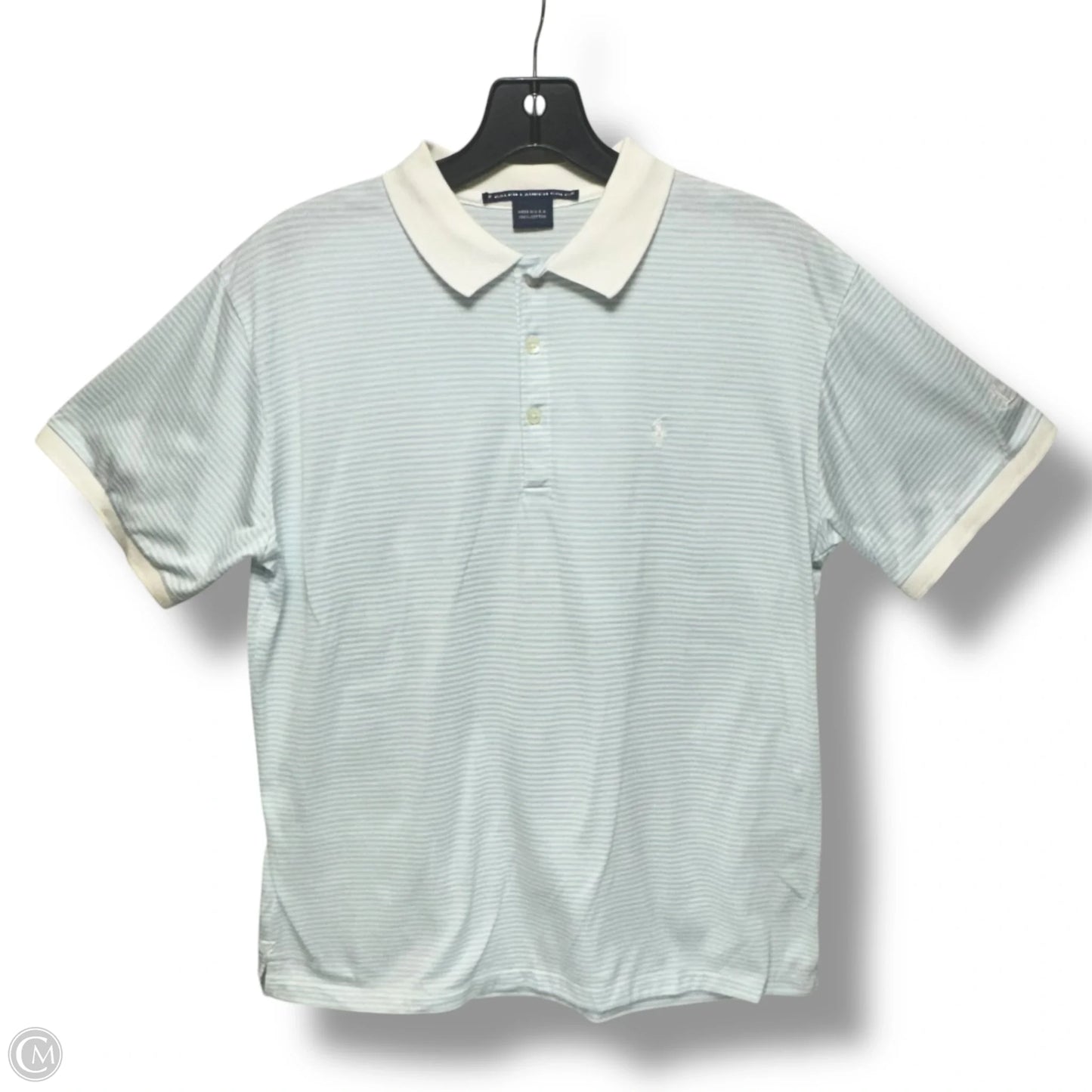 Top Short Sleeve By Ralph Lauren Blue Label In Striped Pattern, Size: M