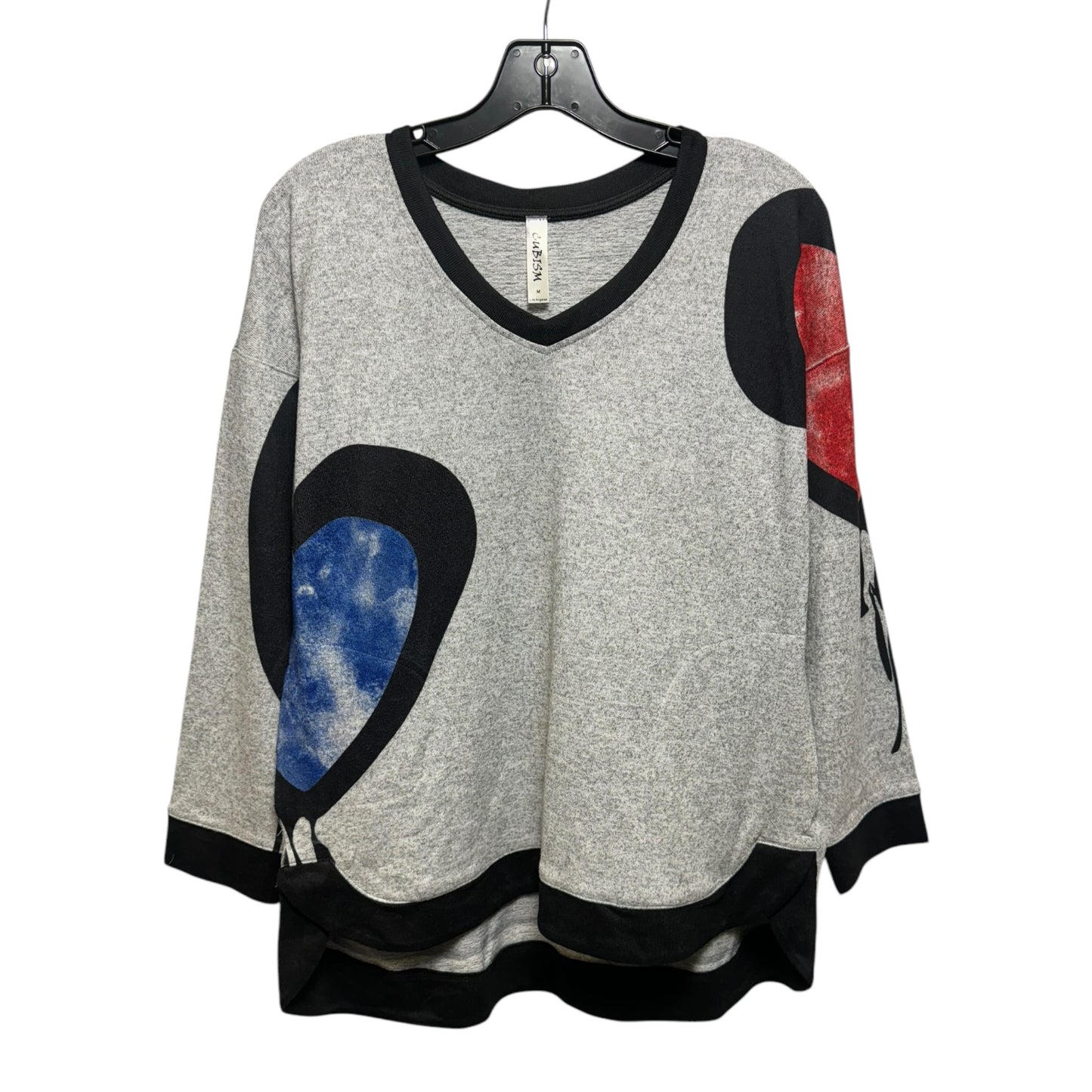 Top Long Sleeve By Cubism In Grey, Size: M