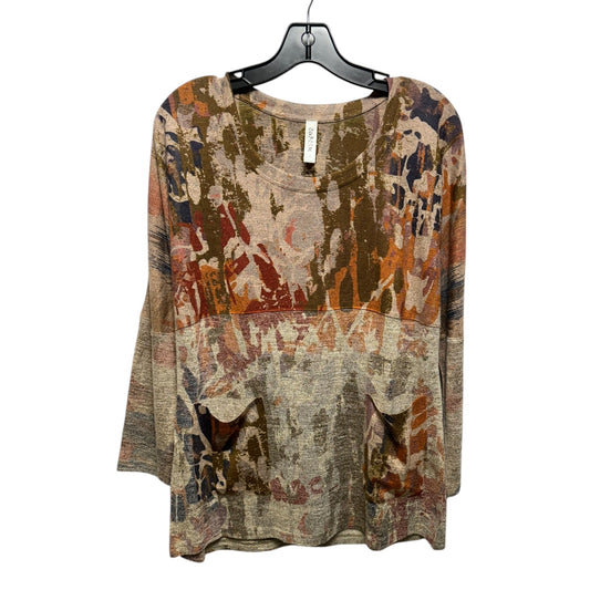 Top Long Sleeve By Cubism In Brown, Size: M