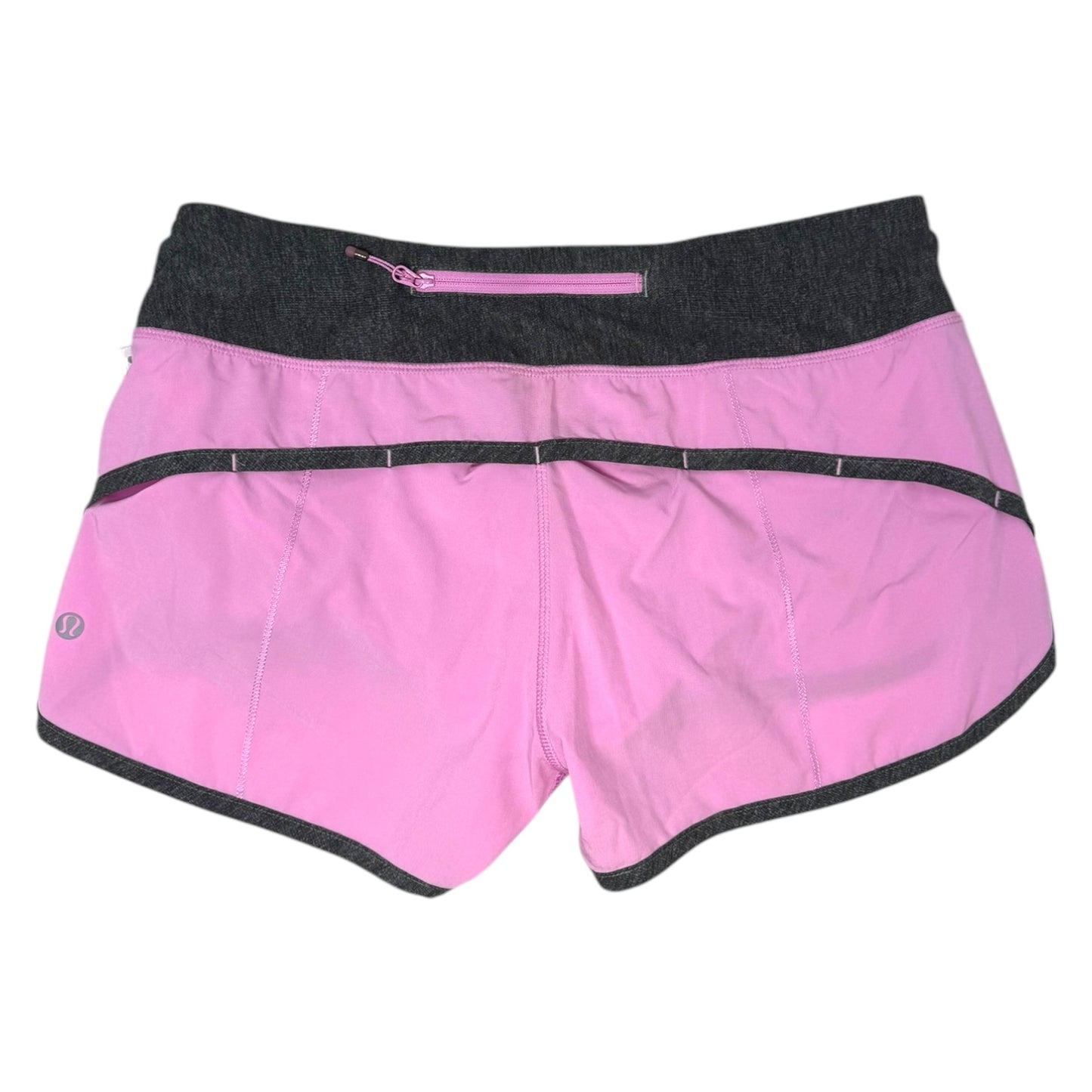 Athletic Shorts By Lululemon In Grey & Pink, Size: 6