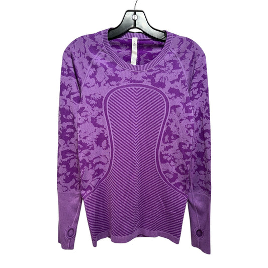 Athletic Top Long Sleeve Crewneck By Lululemon In Purple, Size: 6