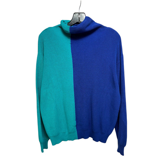 Sweater By Edinburgh Knitwear In Blue & Green, Size: M