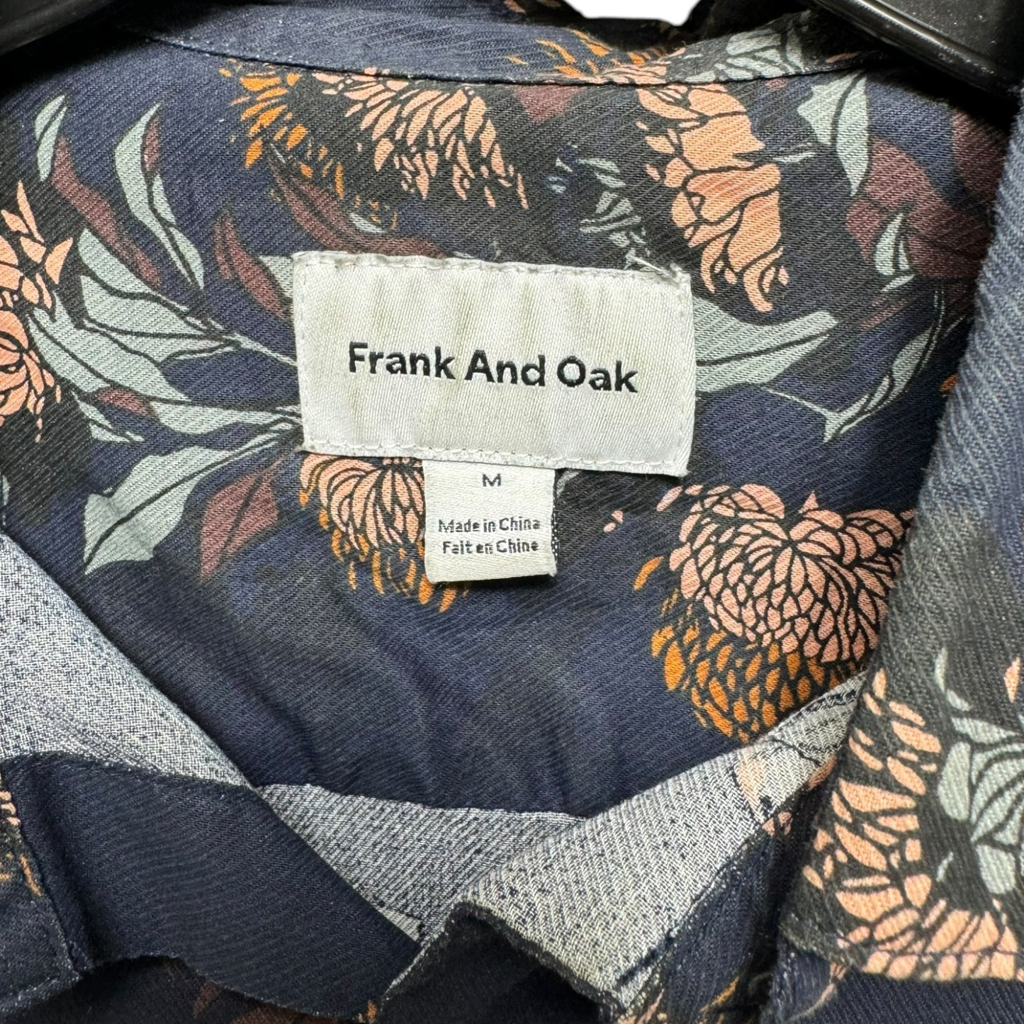 Floral Top Long Sleeve By Frank & Oak In Navy, Size: M