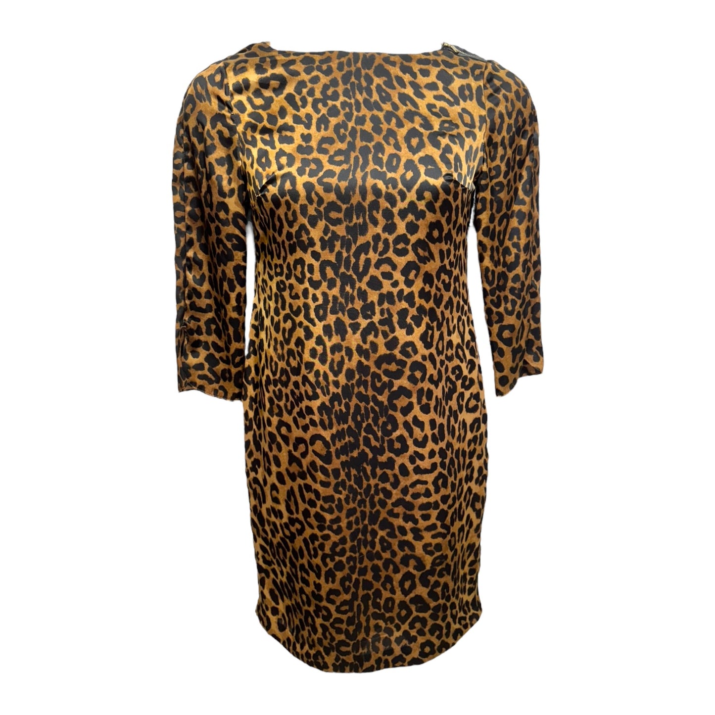 Leopard Dress Casual Midi By Jones New York In Animal Print, Size: 6