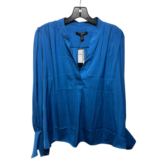 Blouse Long Sleeve By Banana Republic In Blue, Size: L