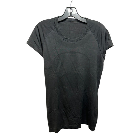 Athletic Top Short Sleeve By Lululemon In Black, Size: M