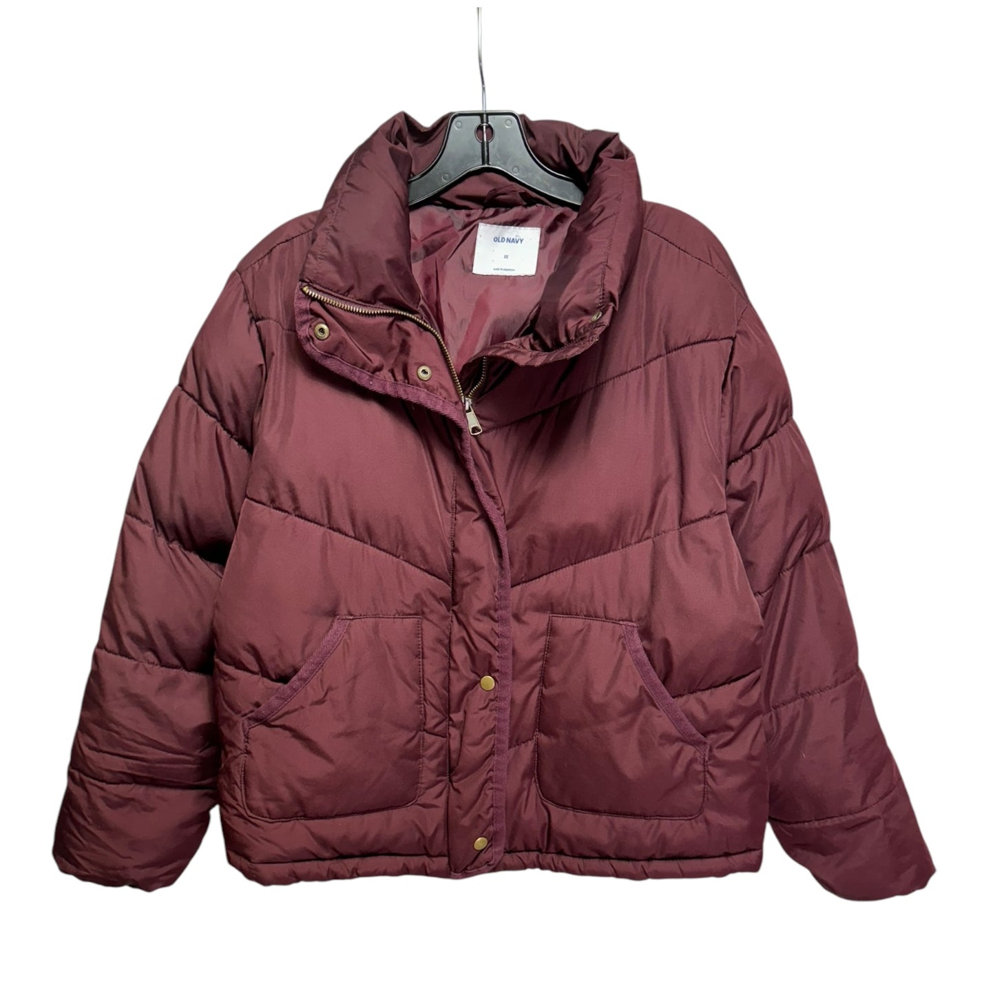 Jacket Puffer & Quilted By Old Navy In Maroon, Size: Xs