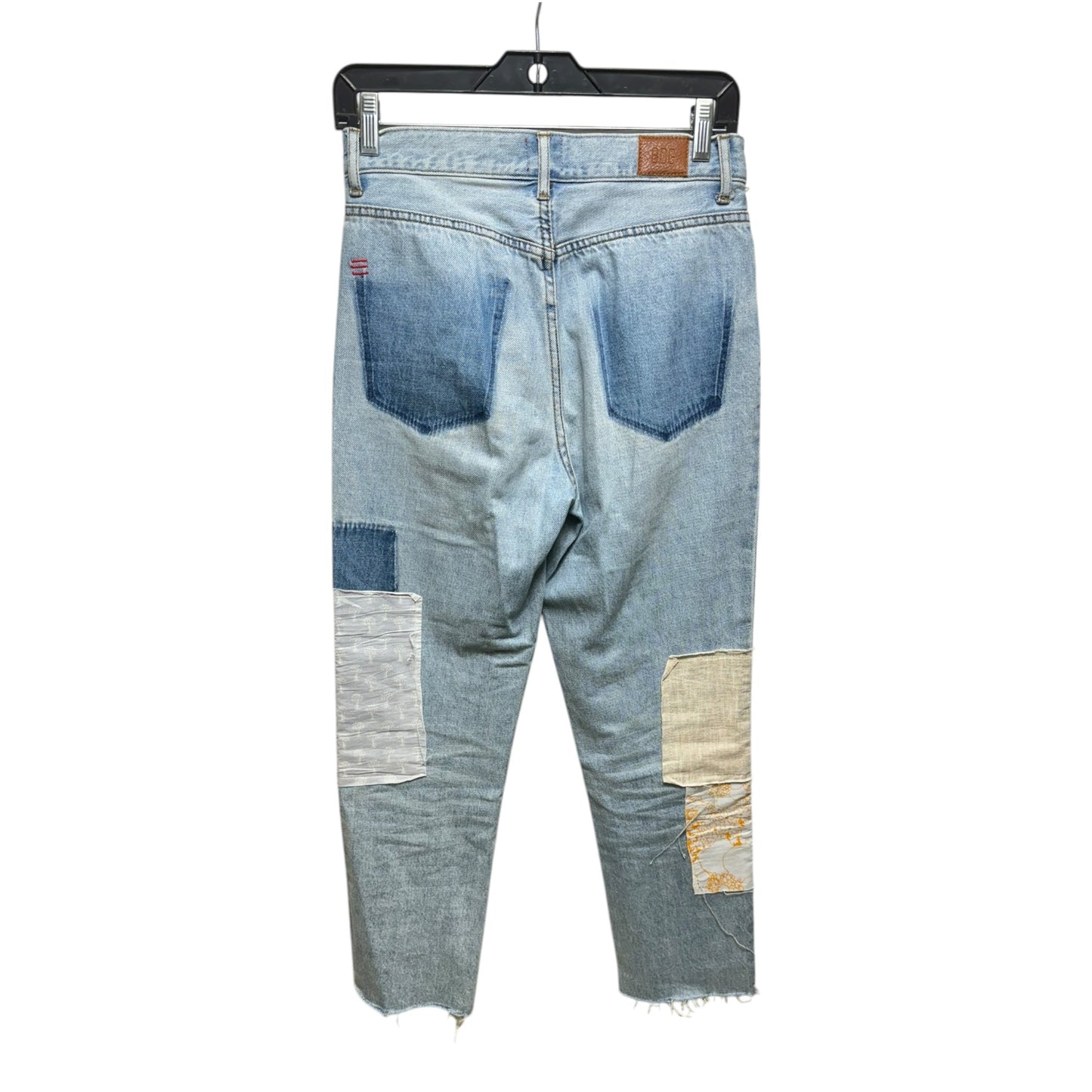 Distressed Patchwork Jeans Straight By Bdg In Blue Denim, Size: 2