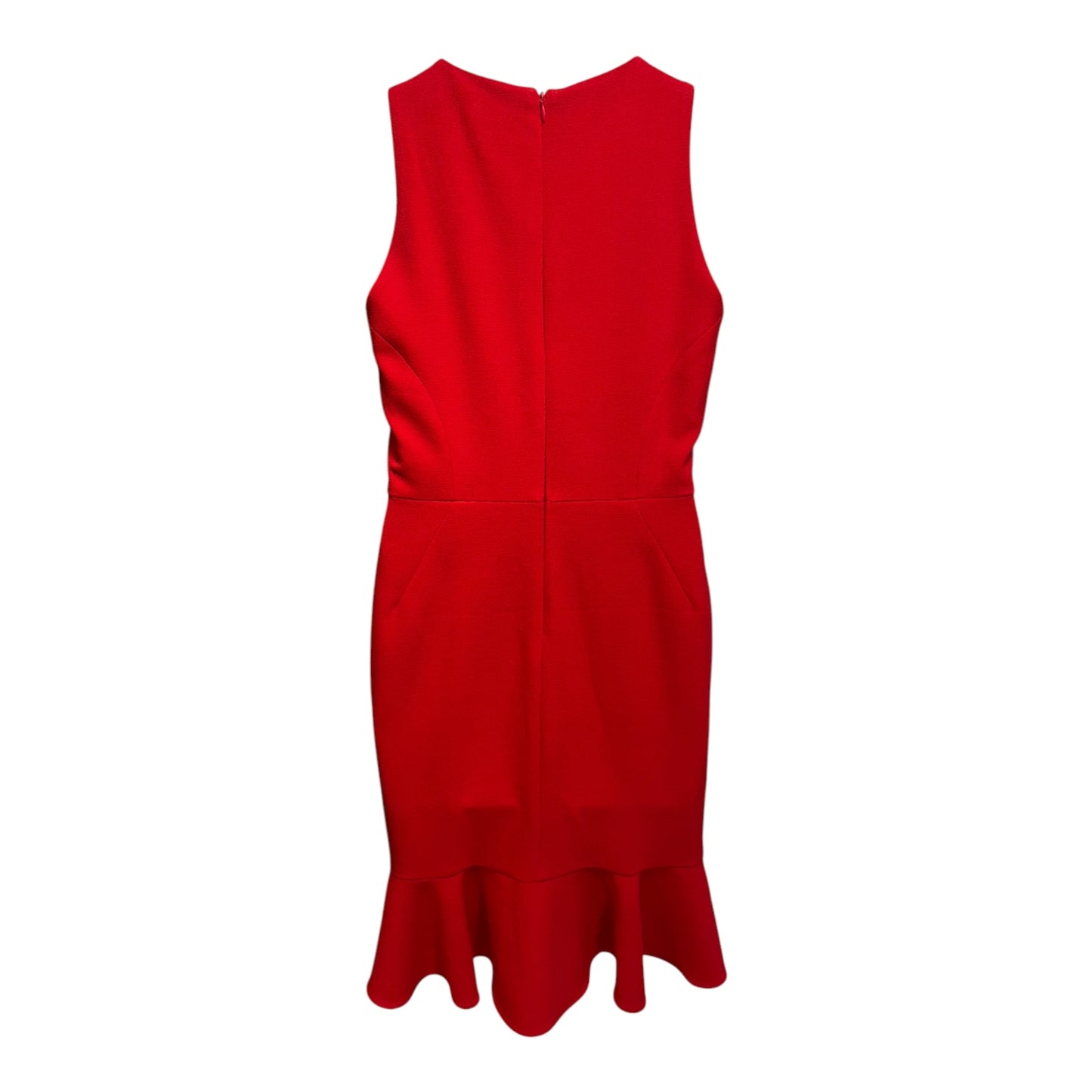 Ruffle Hem Dress Casual Midi By Blu 39 In Red, Size: 8