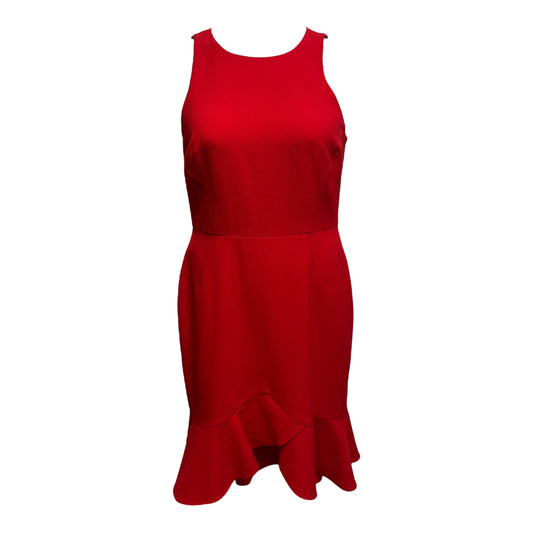 Ruffle Hem Dress Casual Midi By Blu 39 In Red, Size: 8