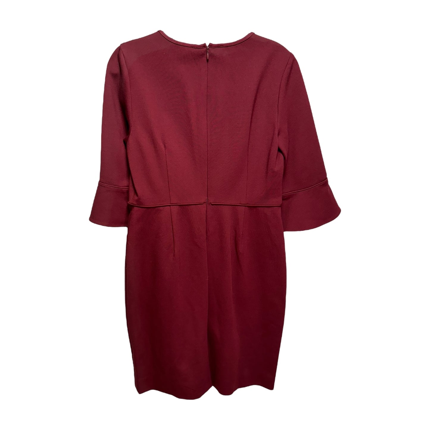 Dress Casual Midi By J. Crew In Maroon, Size: 10p