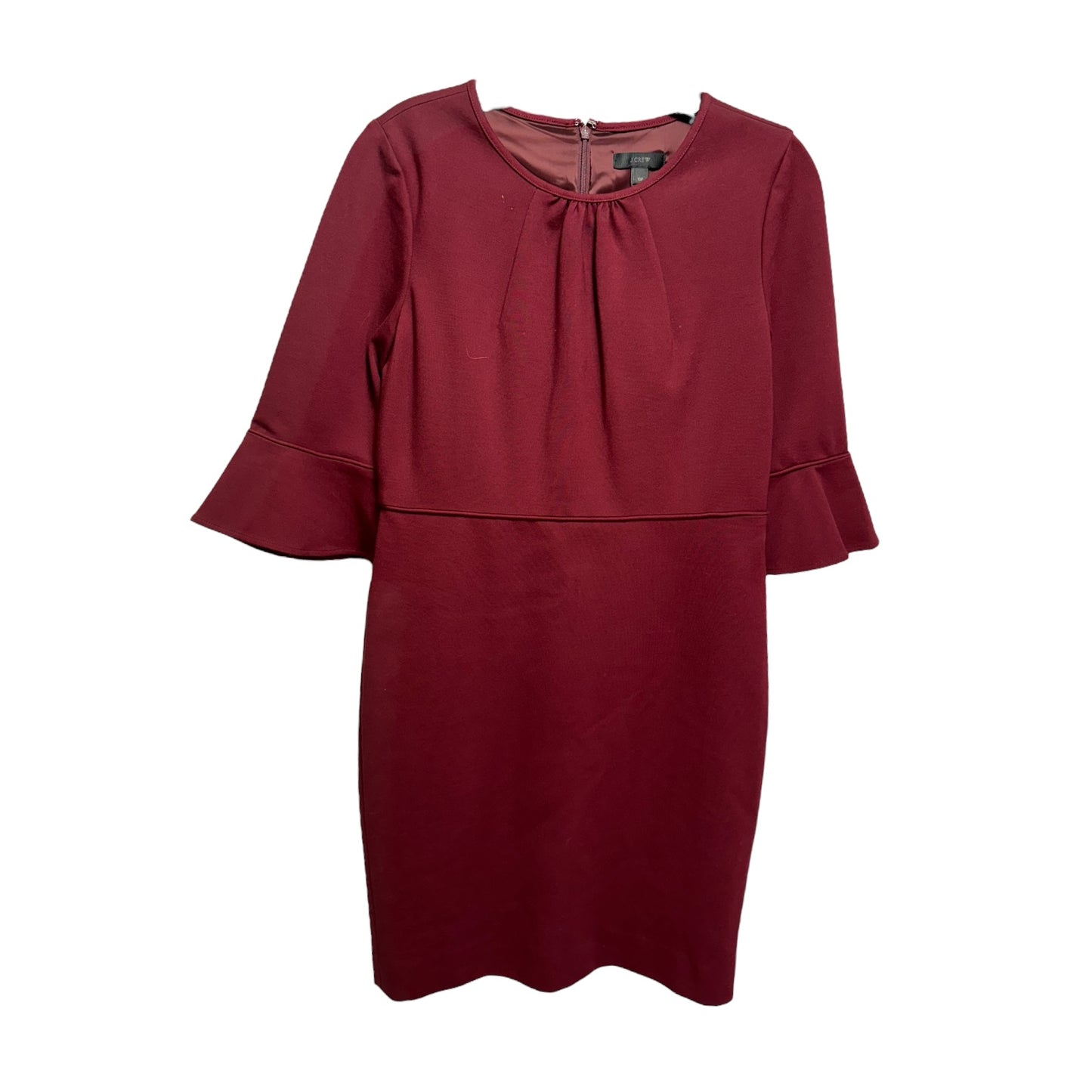 Dress Casual Midi By J. Crew In Maroon, Size: 10p