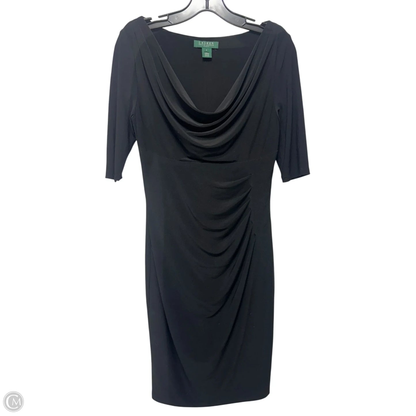 Dress Casual Midi By Lauren By Ralph Lauren In Black, Size: 8