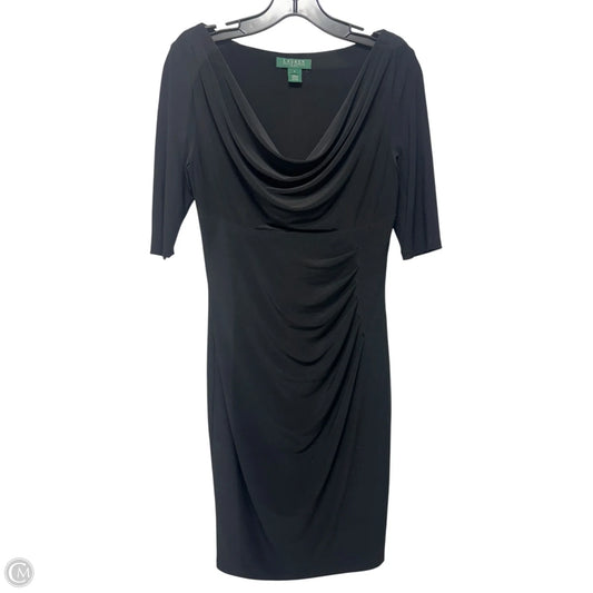 Dress Casual Midi By Lauren By Ralph Lauren In Black, Size: 8