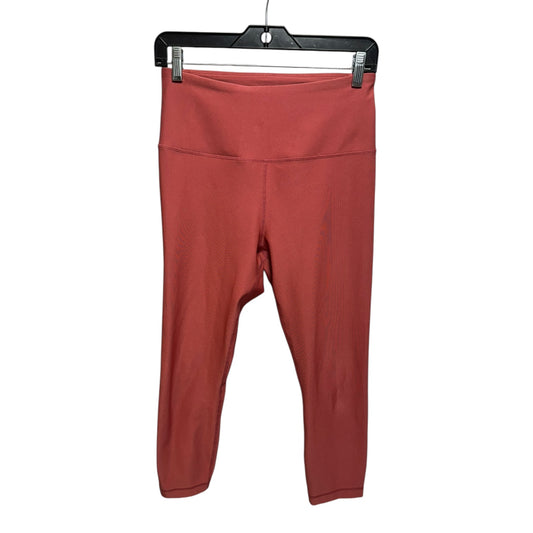 High Waisted 7/8 Athletic Leggings By Mpg Sport In Coral, Size: M