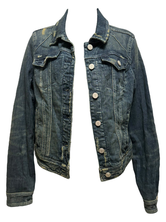 Jacket Denim By Love Tree In Blue Denim, Size: S