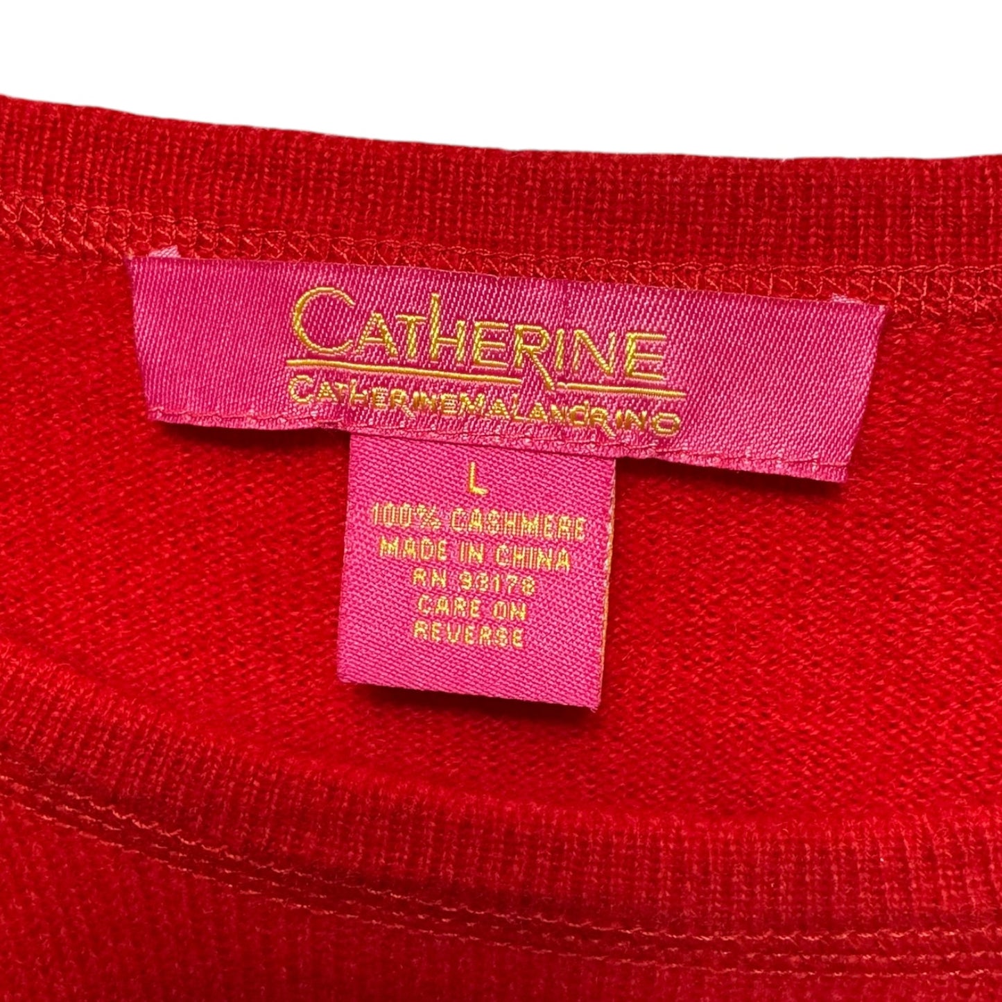 Sweater Cashmere By Catherine Malandrino In Red, Size: L