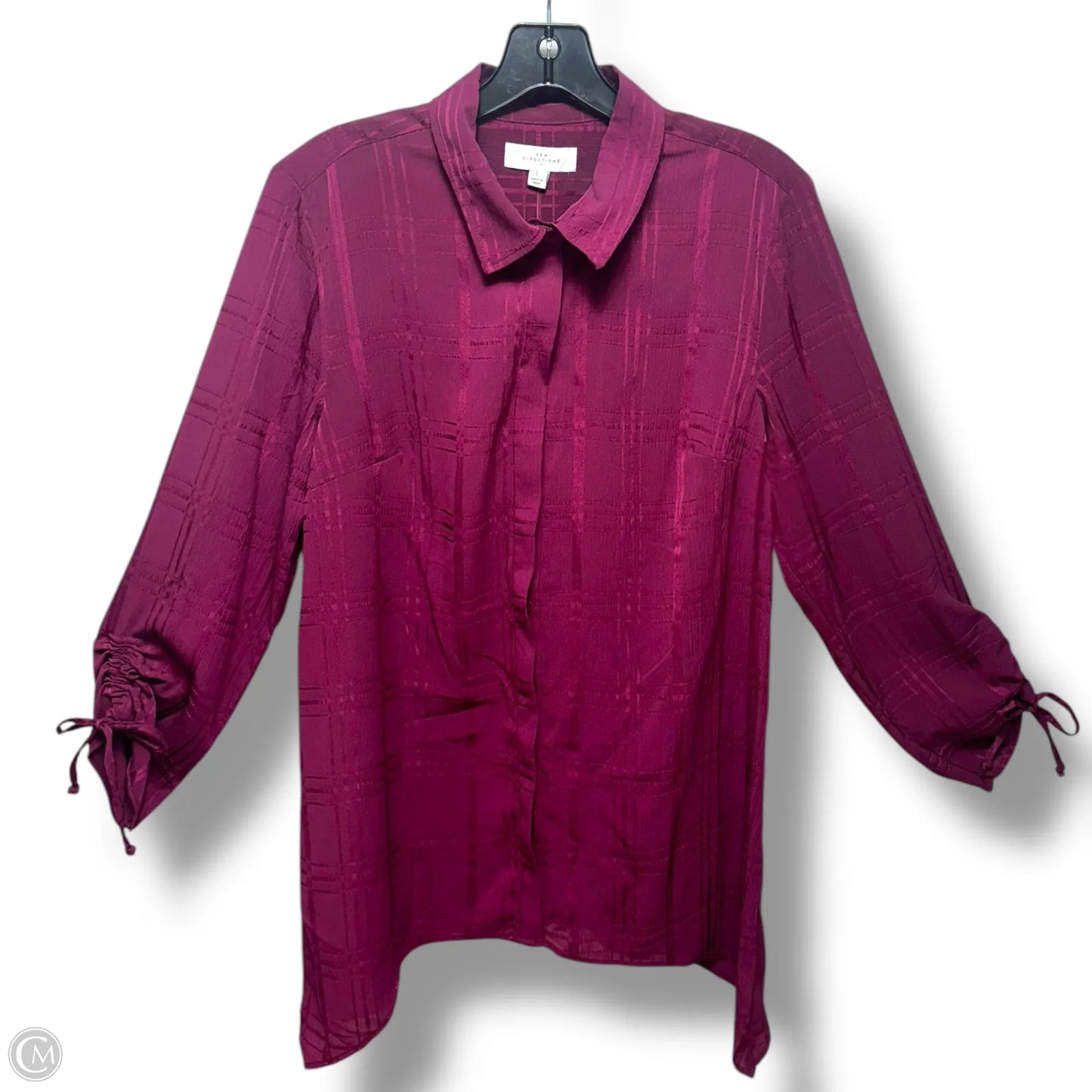 Top Long Sleeve By New Directions In Purple, Size: L