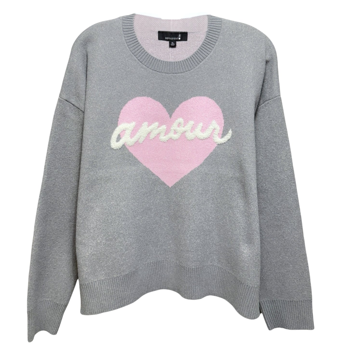 Amour Sweater By Broadway In Grey, Size: XL