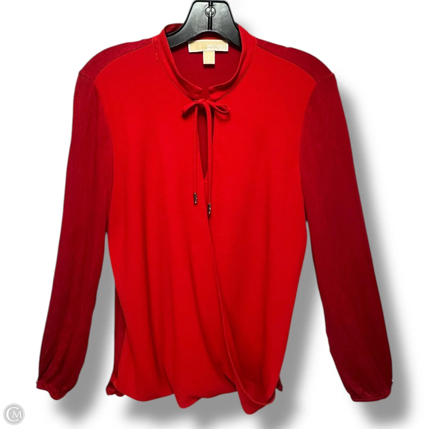 Top Long Sleeve By Michael By Michael Kors In Red, Size: S