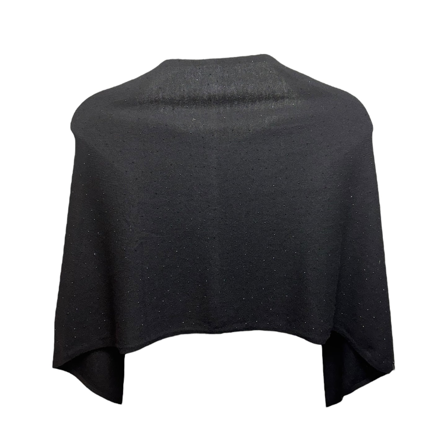 Rhinestone Cashmere Poncho By InCashmere In Black, Size: Osfm